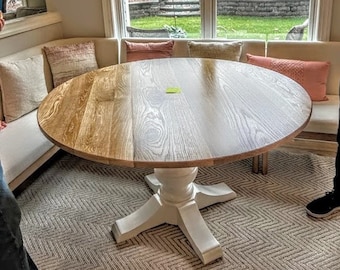 Round Pedestal Dine Table, Round Table, Pedestal Table, Circle Table, Round Pedestal Dining Table, Oak, Maple,