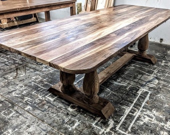 Rustic Walnut Dine Table, Custom Farmhouse Table, Dining Room Set, Dining room set, Counter Height Table, Wood Table