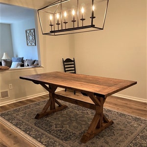 Rustic Farmhouse Table, Dining Room Table Set