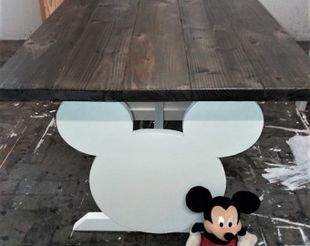 Rustic Farmhouse Dining Table, Disney world, Mickey Mouse Furniture, Disney Princess