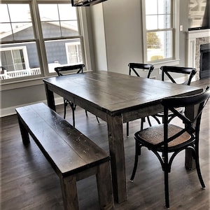 Rustic Farmhouse Dining Table, Dining Room Set, Dining room set, Counter Height Table, Wood Table image 4