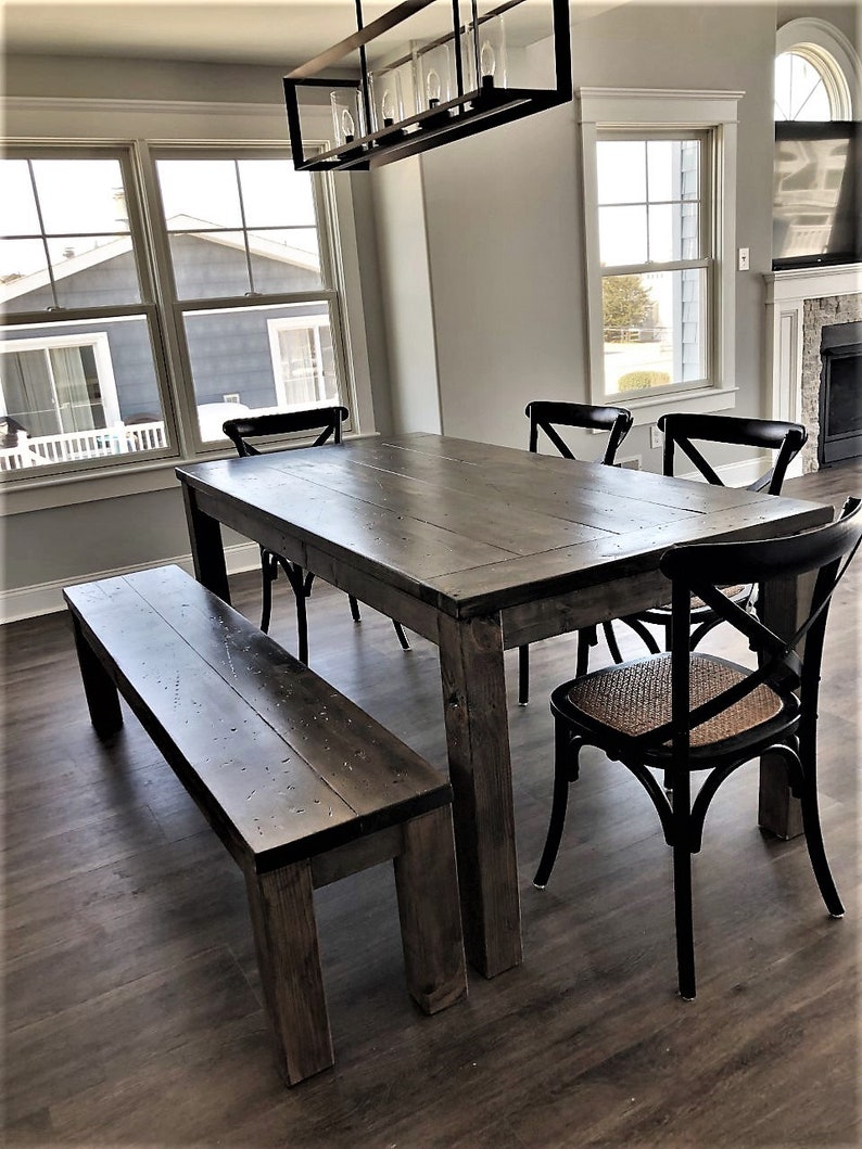 Rustic Farmhouse Dining Table, Dining Room Set, Dining room set, Counter Height Table, Wood Table image 4