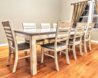Large Rustic Farmhouse Dining Table, Dining Room Set, Dining room set, Counter Height Table, Wood Table