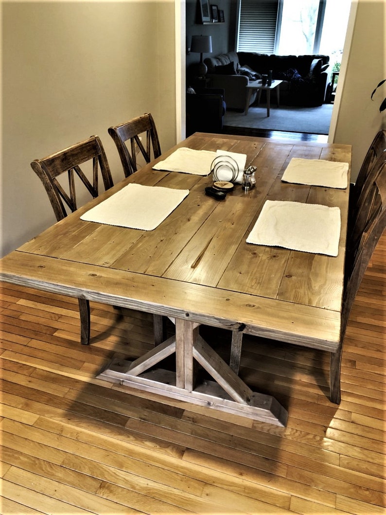 Rustic Farmhouse Dining Table, Dining Room Set, Dining Room Set ...