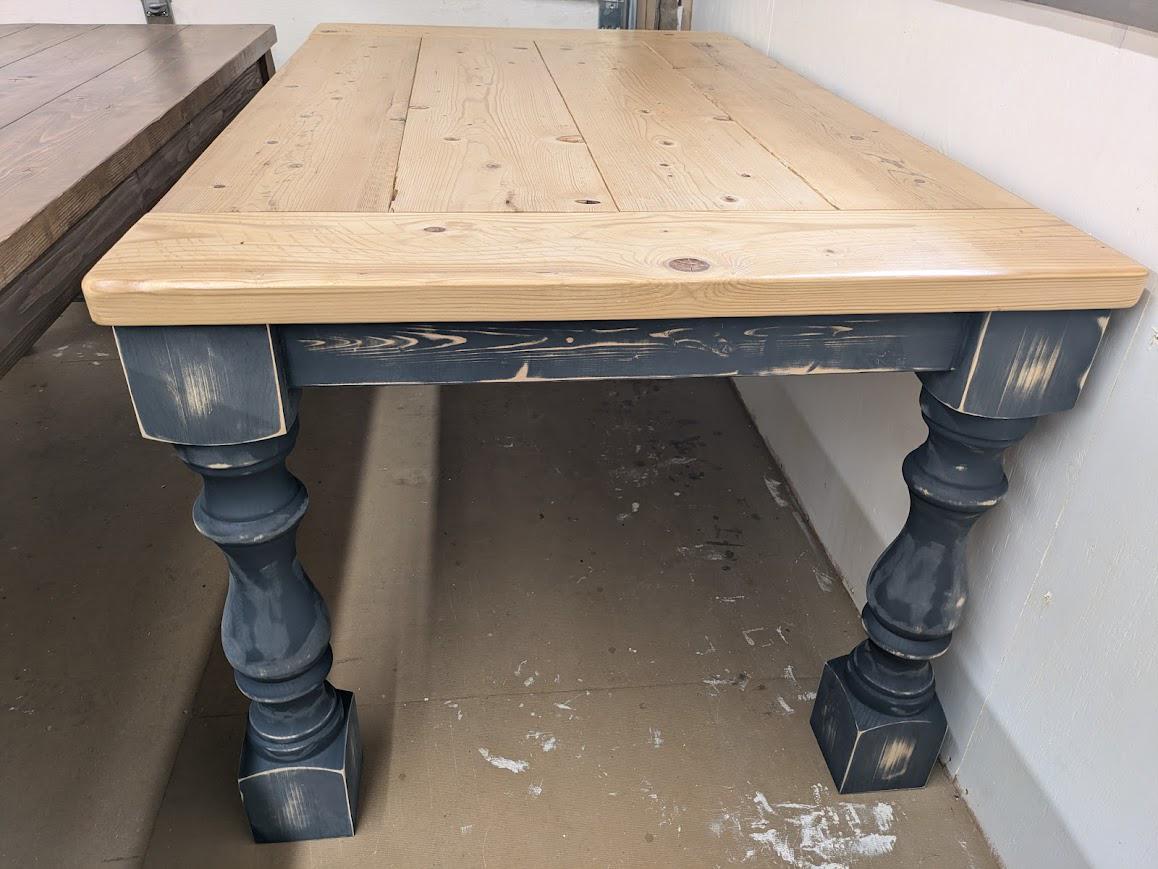 Barn Rustic Table Legs Rustic Farmhouse Table, Rustic Farmhouse Desk, Turned Legs, Monastery ...