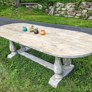 Dining Table, Farmhouse Table,  Long Farm Table, Custom Wood Table, Rustic Farmhouse Table, Kitchen Table, Pedestal, Modern Farmhouse Table