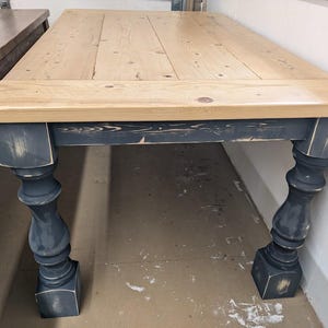 Barn Rustic Table Legs Rustic Farmhouse Table, Rustic Farmhouse Desk, Turned Legs, Monastery ...