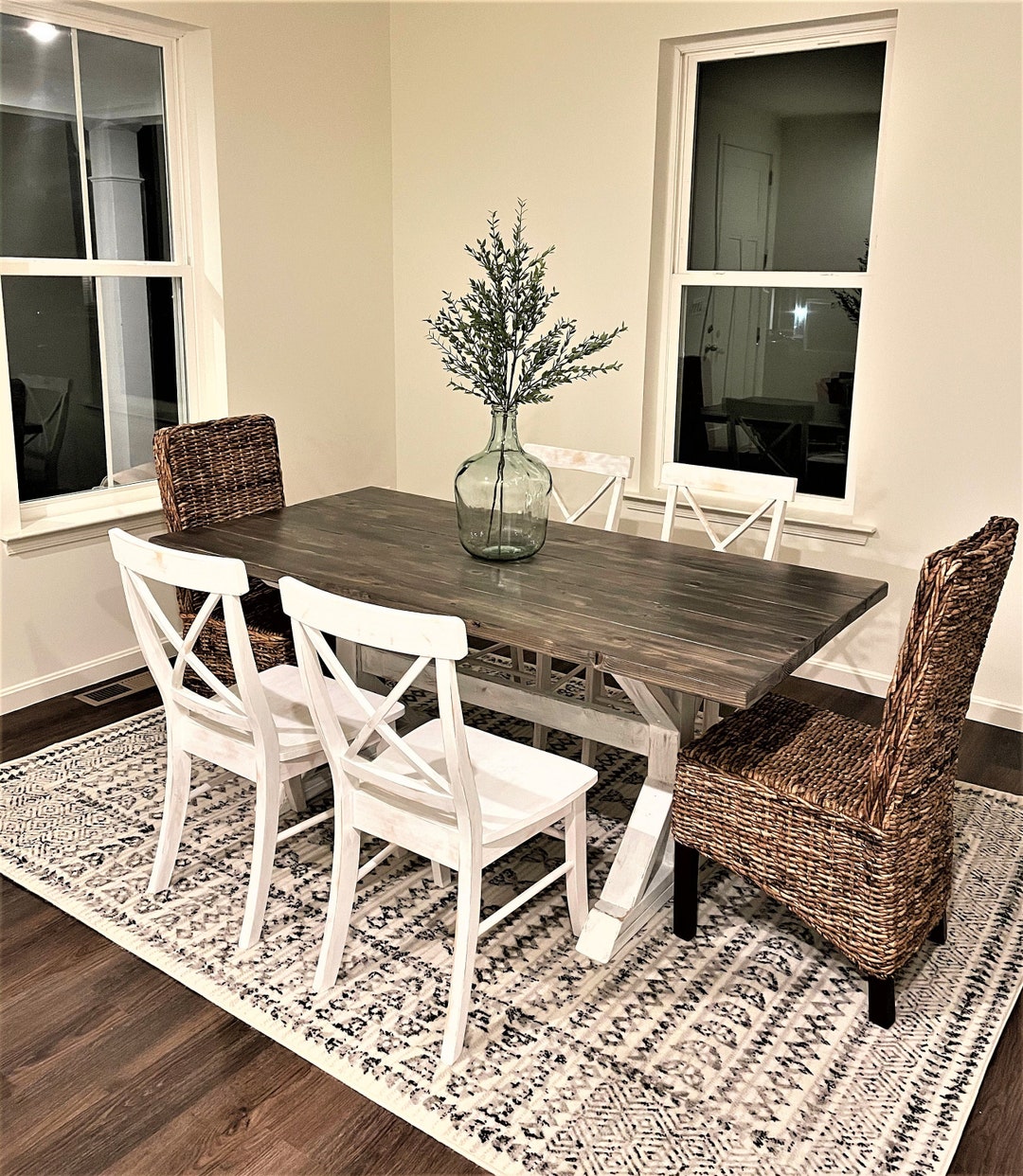Rustic Farmhouse Dining Table, Dining Room Set, Dining Room Set