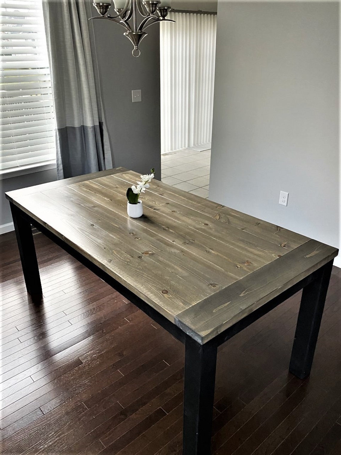 Large Farmhouse Table Long Farmhouse Table Kitchen Table Etsy