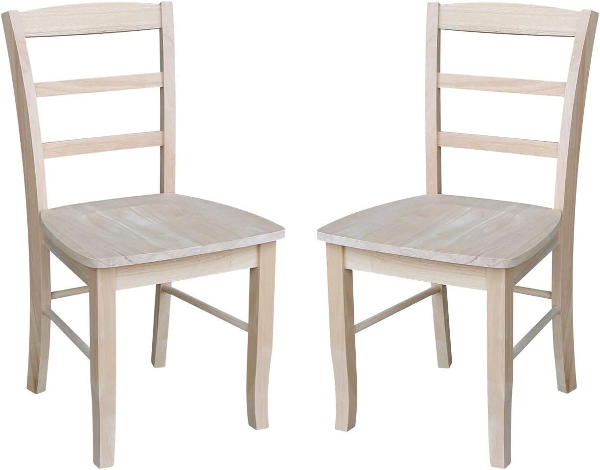 Unfinished wood online dining chairs