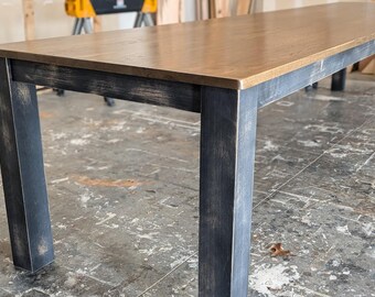 7.5' x 24" x 31" Modern Farmhouse Table and matching bench