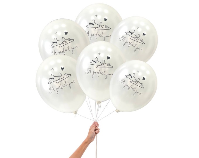 PERFECT PAIR BALLOON,  11" latex Perfect Fit Balloon, Bridal Shower Balloon, Wedding Balloon, Engagement balloon, Bridal Shower Decor