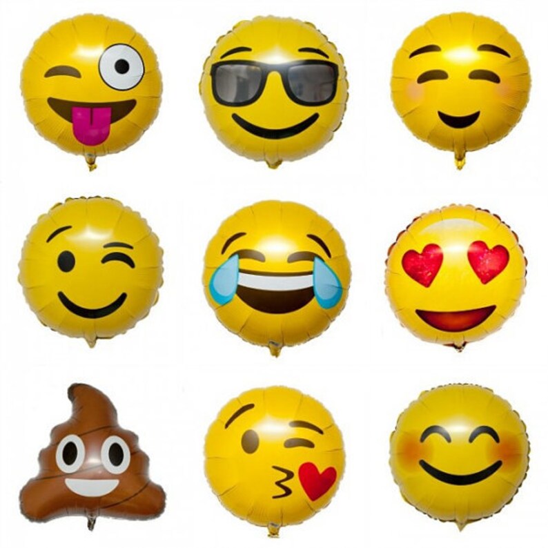 EMOJI PARTY DECOR Emoji Balloons Birthday Decoration Photo Etsy