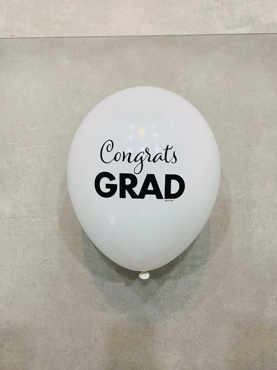 Congrats Grad Balloons - 24 Piece 11 Inch Latex Graduation Party Decorations