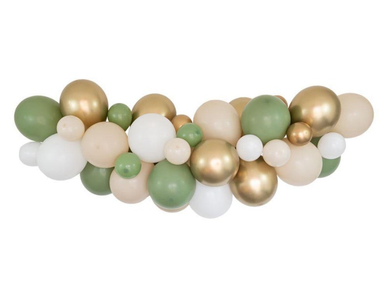 EUCALYPTUS GOLD IVORY Balloon Garland Eucalyptus Chrome Gold Etsy