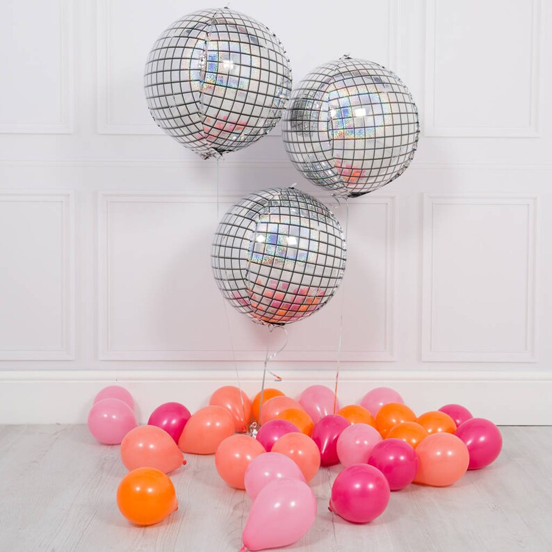 DISCO BALL BALLOON Disco Ball Party Disco Ball Balloon Pk of Etsy