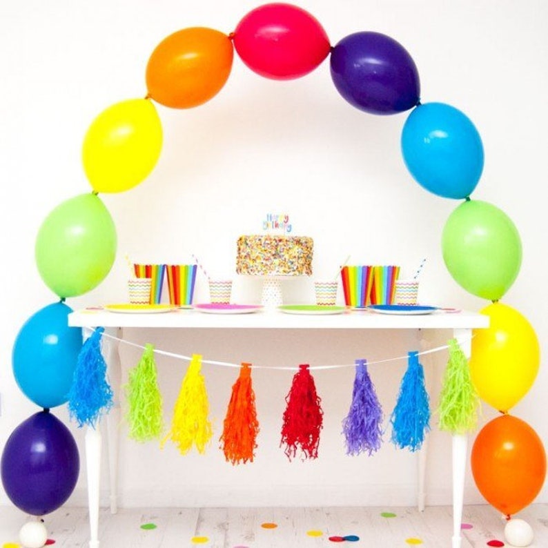 RAINBOW BALLOON ARCH Rainbow Balloon Arch Kit Etsy