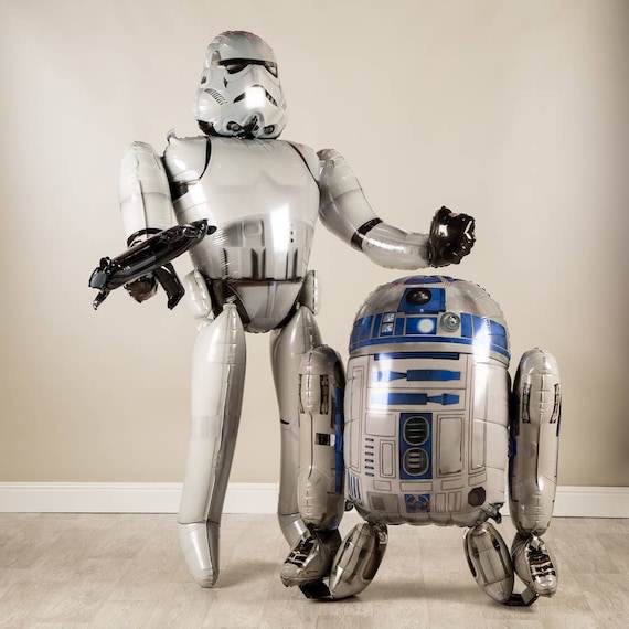 STAR WARS BALLOON, Star Wars R2D2 Gliding Balloon, star wars balloon, Kylo Ren huge balloon, Storm trooper aiwalker balloon Il_570xn