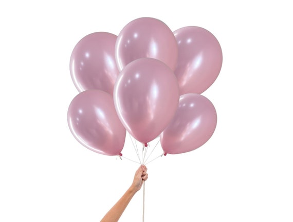 PEARL PINK BALLOON, 11" latex Pearl Pink Balloon Pk of 6, Pink Birthday Party, Pink Decoration, Pink Party Supplies, Pink Birthday Il_570xn