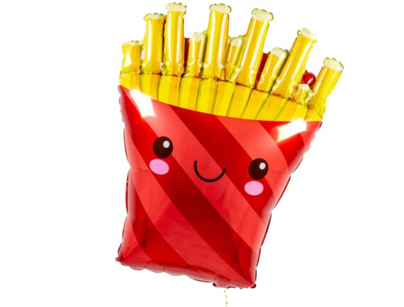 FRENCH FRIES BALLOON, Happy French Fries Balloon 28", Huge food ...