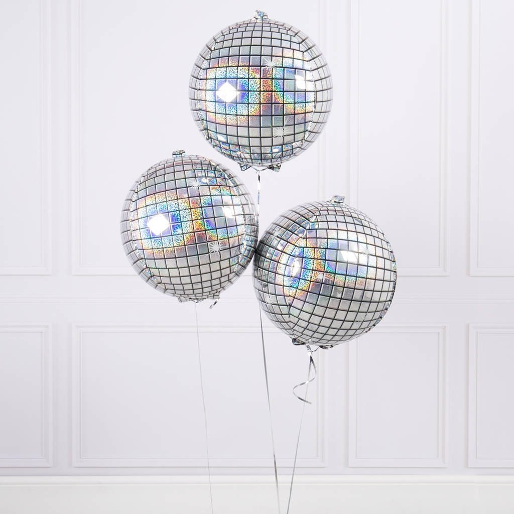 DISCO BALL BALLOON, Disco Ball Party, Disco Ball Balloon Pk of 3 