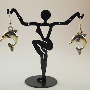 Dolphin Earrings Silver Plated Earrings Ocean Jewelry Porpoise Earrings Drop Earrings Dangle Earrings Animal Earrings