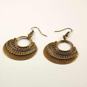 Brass Earrings Boho Earrings Antique Jewelry Bohemian Jewelry image 3