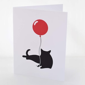 Carte de chat, carte d’anniversaire mignonne, carte de félicitations, carte d’amoureux des animaux
