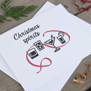 Drôle de carte de Noël, « Esprits de Noël », Carte de vacances, Fête de Noël, Carte de Noël