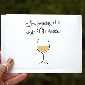 Drôle de carte de Noël, « Je rêve d’un Noël blanc », Carte de Joyeux Noël, Carte de Noël pour maman