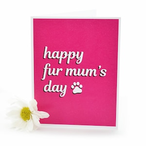 Mother's Day Card, "Happy Fur Mum's Day", Mother's Day Gift, Card for Mom