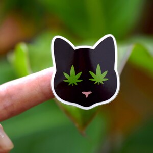 Paquete de pegatinas para gatos, hoja de pegatinas para malezas, gatitos y cannabis, pegatinas para planificadores imagen 7