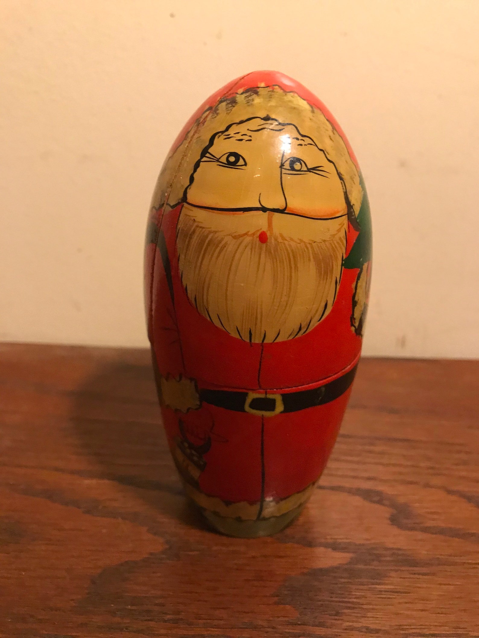 Vintage Wooden Russian Santa Nesting Dolls. Set of 5. St. Etsy