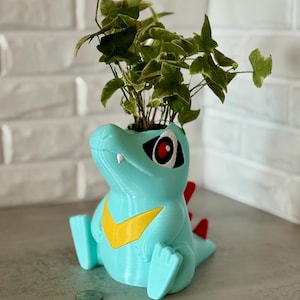 Totodile Pokemon Planter | Cute Home Decor Gift