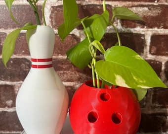 Bowling Ball and Pin planter set Gift | Home Decoration