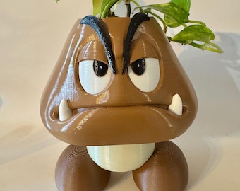 NEW Larger Goomba planter gift with Inner pot | Home Decoration