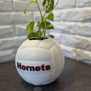 Vaso de vôlei personalizado impresso em 3D – Opção de nome e número personalizados