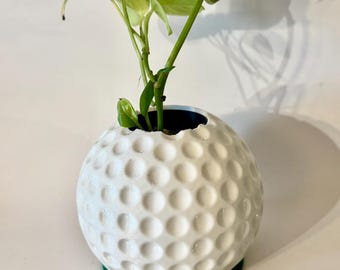 Golf Ceramic Planter. Pencil Holder Desk Organizer. Japan. Retro