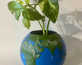 Earth Globe Planter w/ inner pot