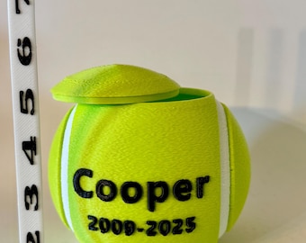 Personalized Tennis Ball Urn Memories