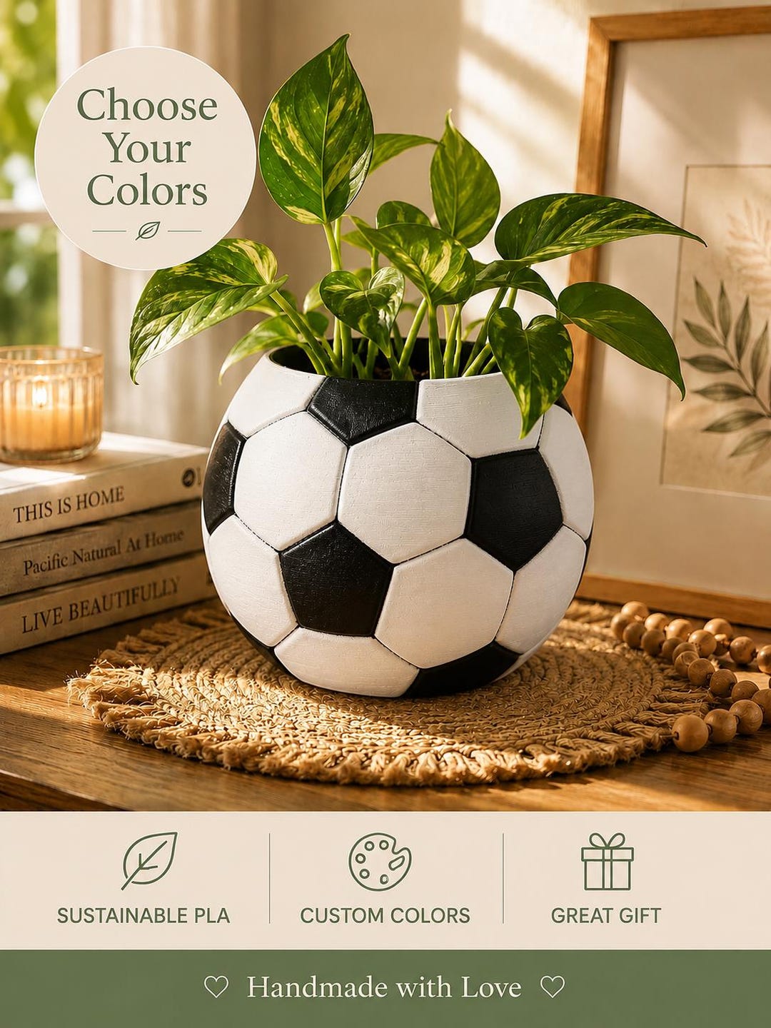 サッカーボール型プランター - Etsy 日本