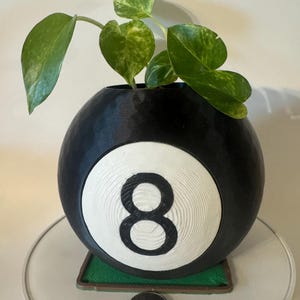Plantador de bilhar grande de 8 bolas com bandeja para mesa de bilhar e vaso interno | Decoração para casa