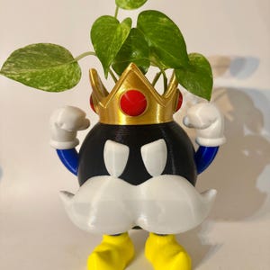 King Bob-omb Earth friendly planter Gift | Home Decor
