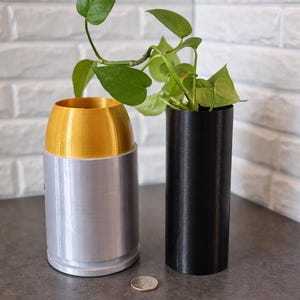 3Dプリント弾丸型プランター | .38口径をイメージしたPLA製デスクデコレーション