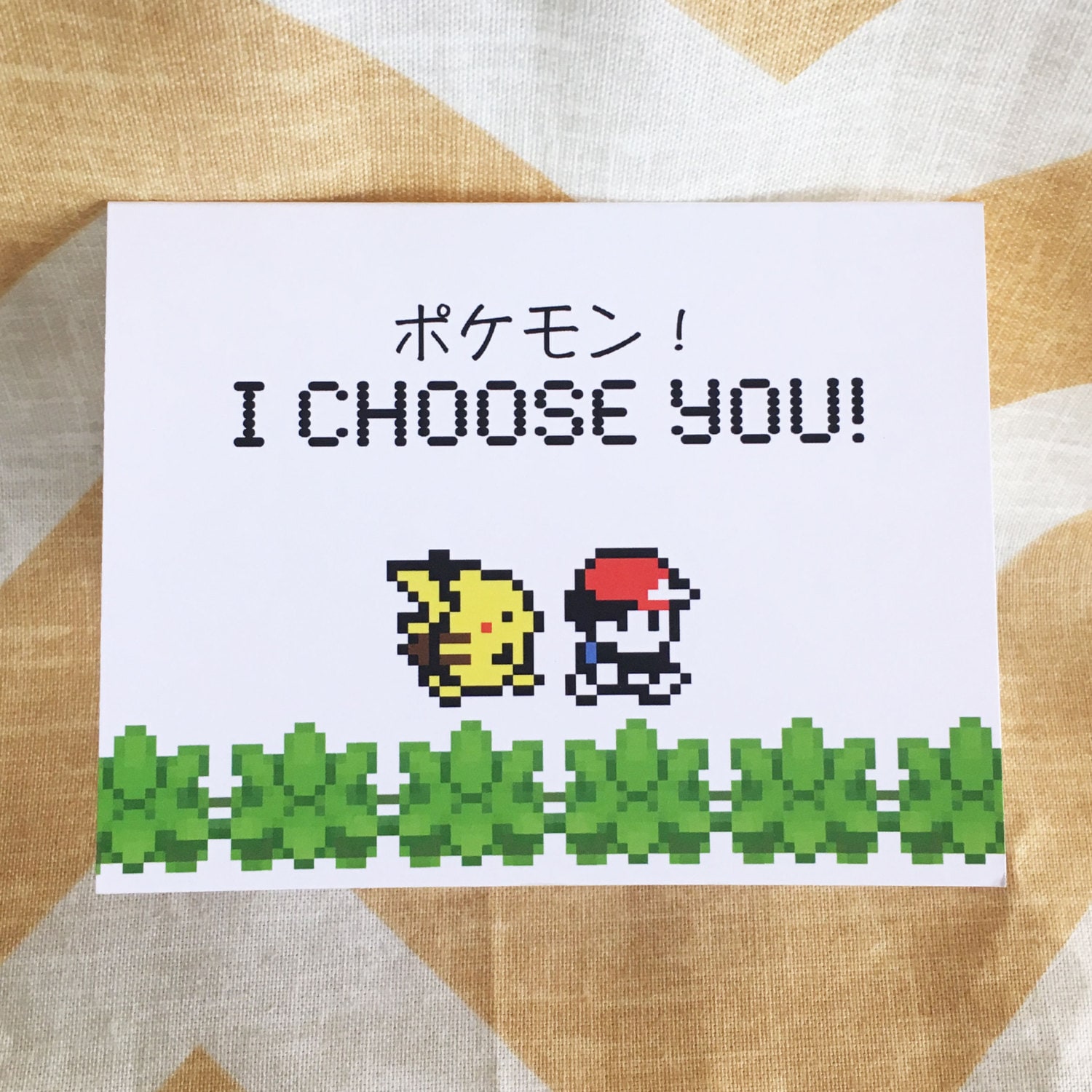 I Choose You Pokemon Card - Pikachu Anniversary Valentine Greeting Card -  Etsy