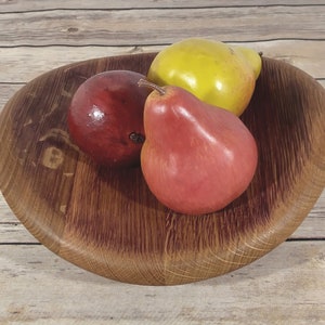 Wood Fruit Bowl, Decorative Dining Room Table Centerpiece,  Wine Barrel Bowl, Wooden Charcuterie Dish from Napa Valley, Christmas Gift