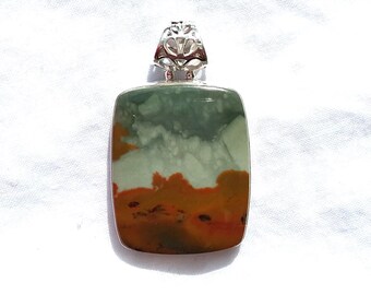 Picture Jasper Pendant in Silver