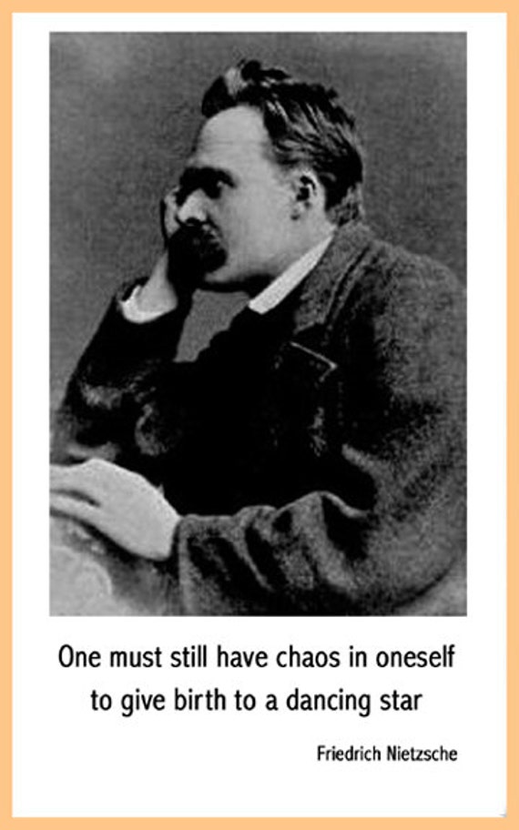 Nietzsche Zitat Poster Muss Man Noch Chaos In Sich Selbst Etsy