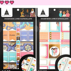 2 opciones de libros de pegatinas Capitol Chic Designs de Craft Smith-African Prints Culture/Sam & Jam-Planner pegatinas funcionales