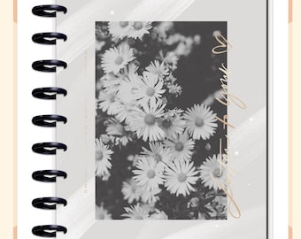 Classic 2022 12-Month Dated Listen To Your Heart Happy Planner- 7"X9.25" Wellness Layout - Black Discs Wellness Planner